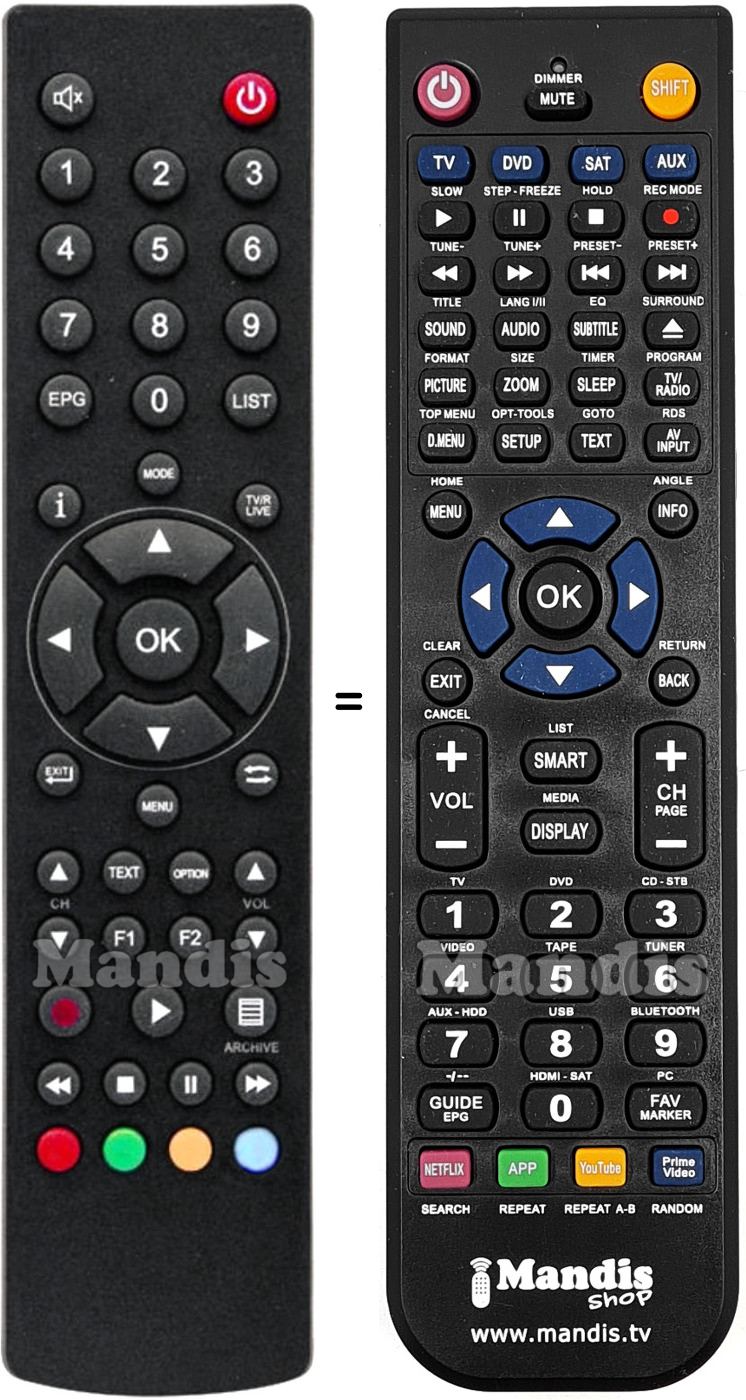 Replacement remote control RC089663B