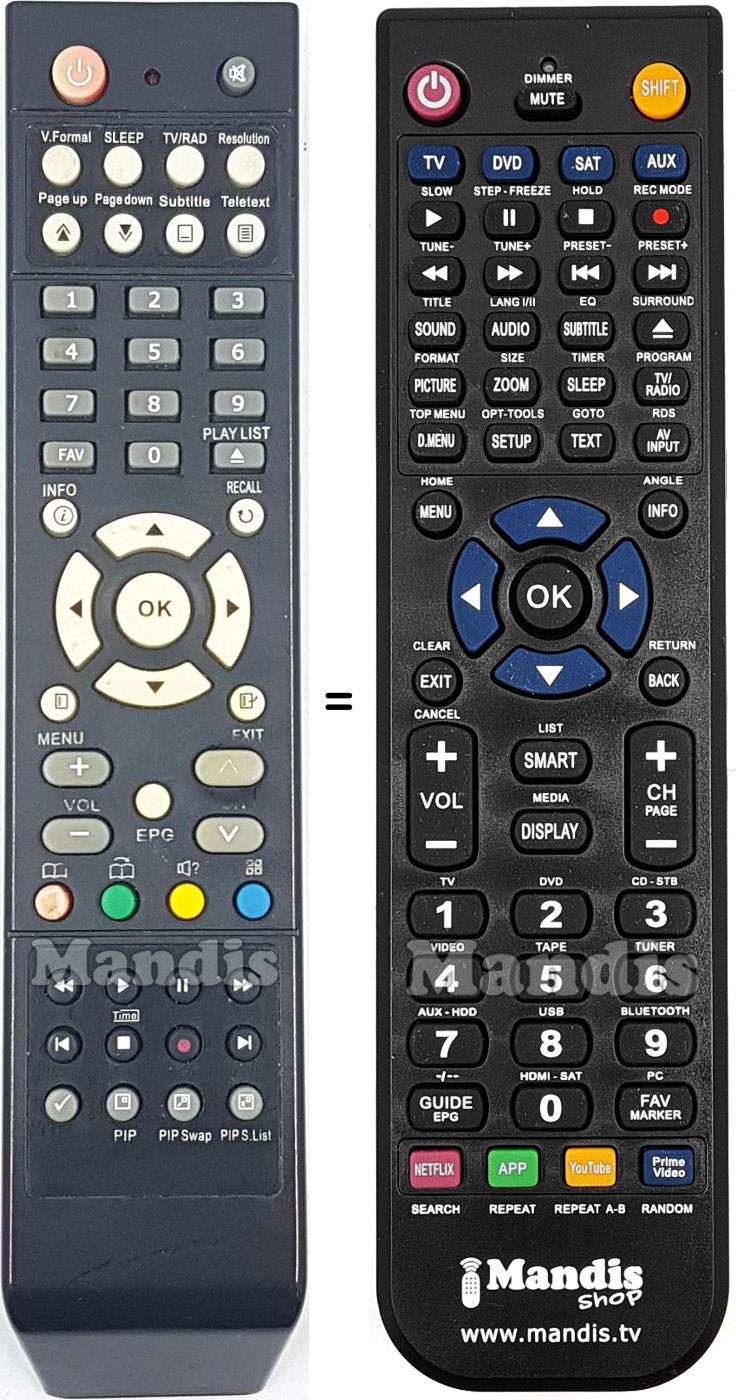 Replacement remote control Arcon TITAN 2010 HDTV