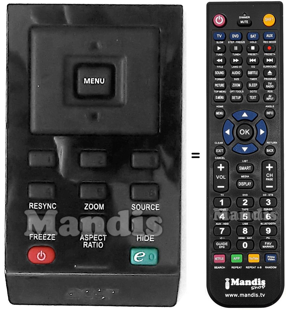 Replacement remote control Acer 25K010H001