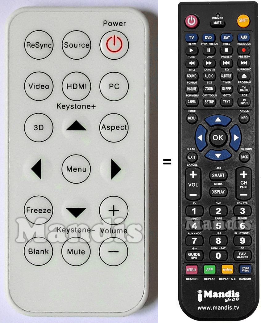Replacement remote control Acer MCJG111001