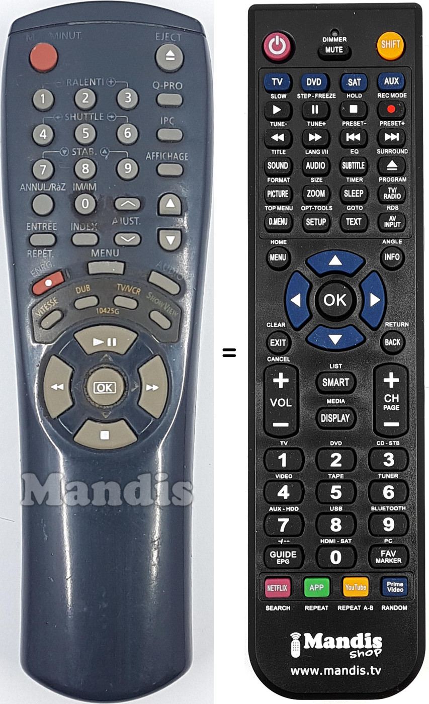 Télécommande équivalente 10425G