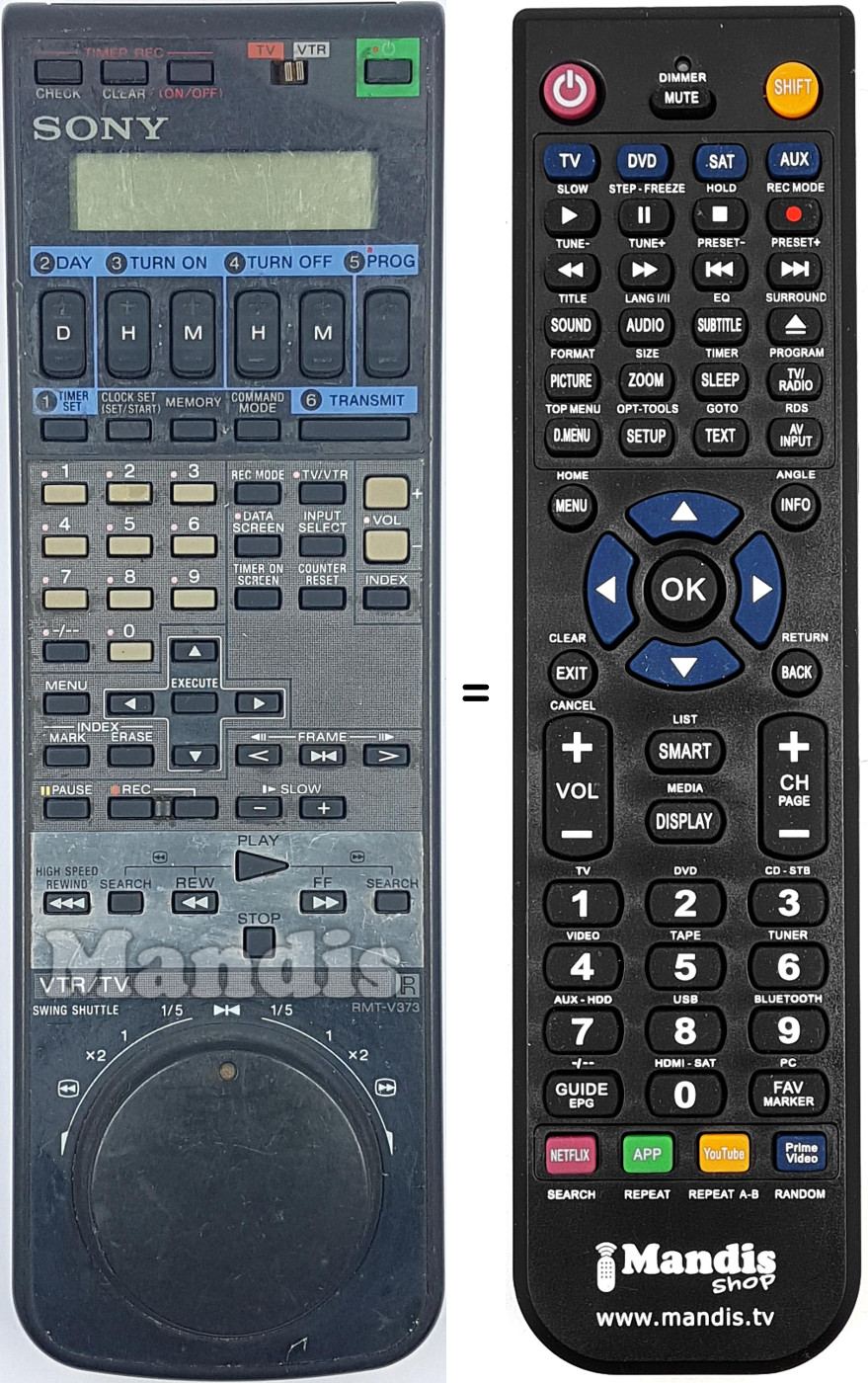 Télécommande équivalente RMT-V373