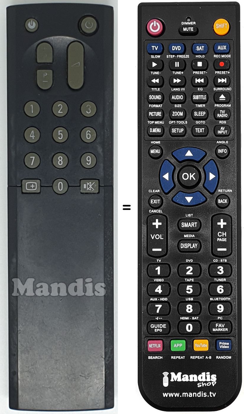 Télécommande équivalente RC9076/00B