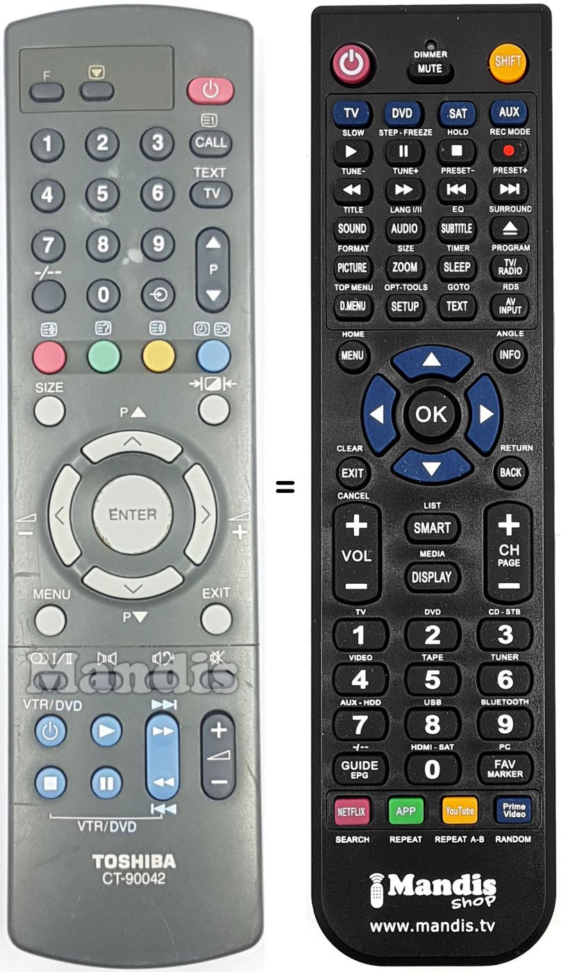 Télécommande équivalente CT-90042