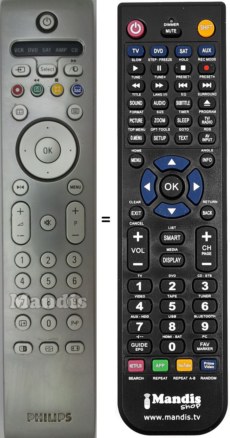 Télécommande équivalente 242254900284