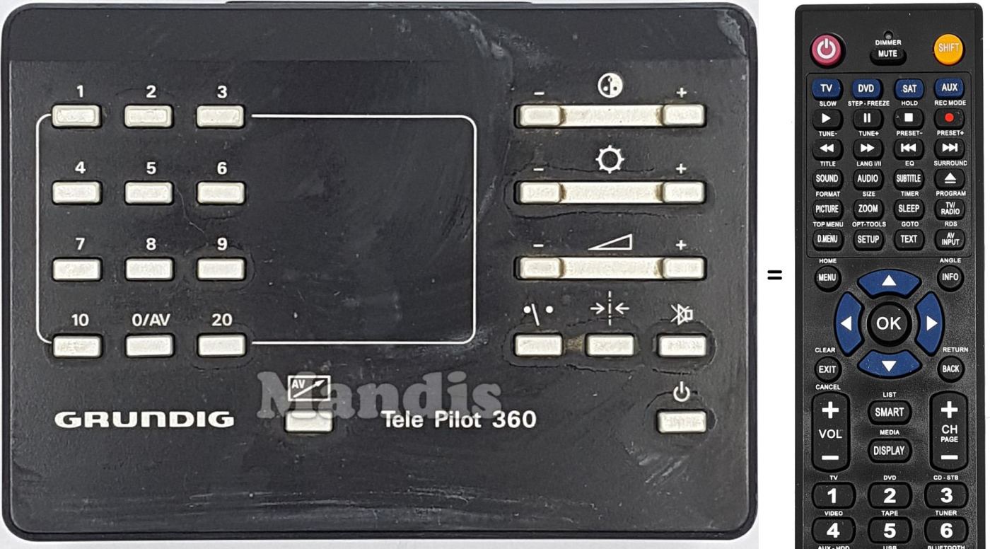 Télécommande équivalente TP360