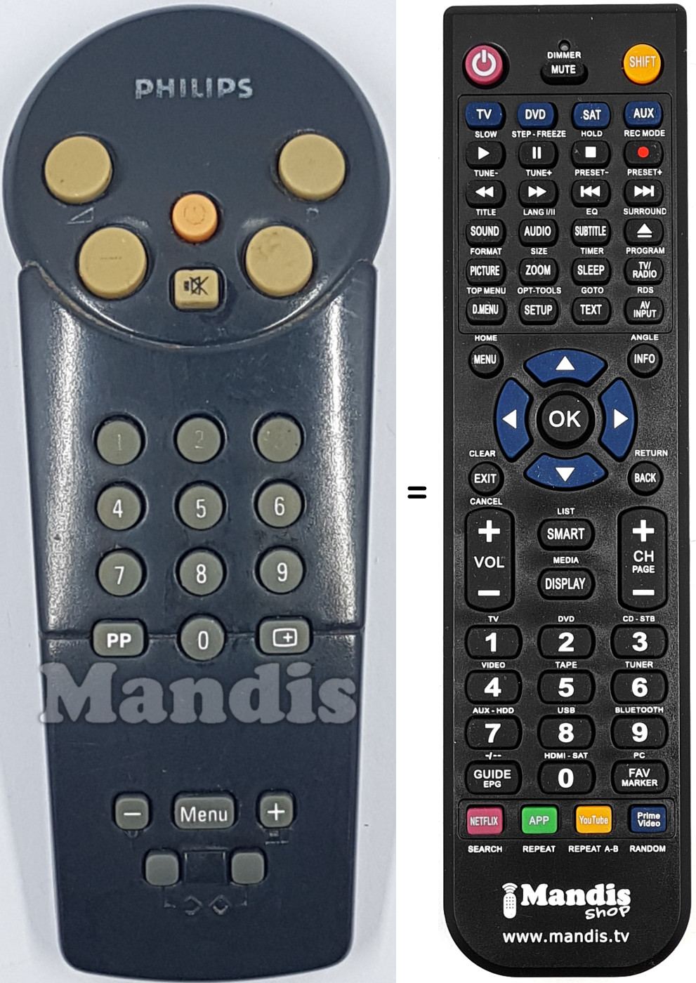 Télécommande équivalente RC8201-01