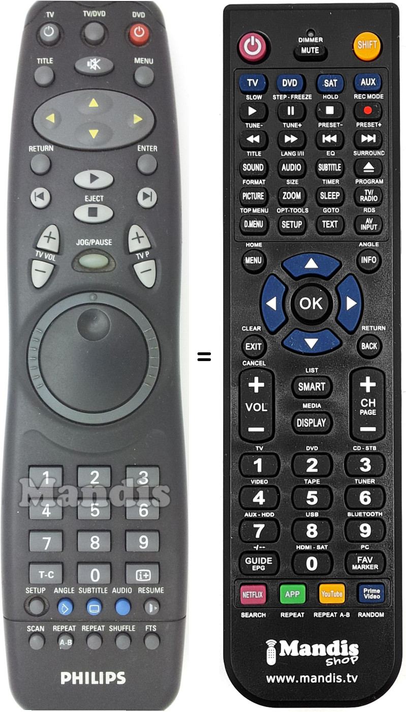 Télécommande équivalente RC8401-01