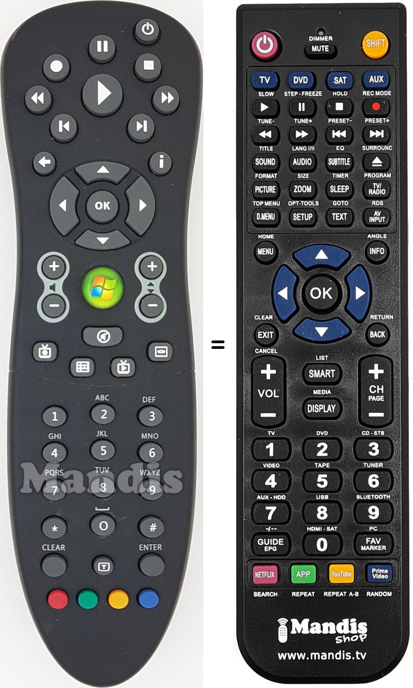 Télécommande équivalente RC153452400G