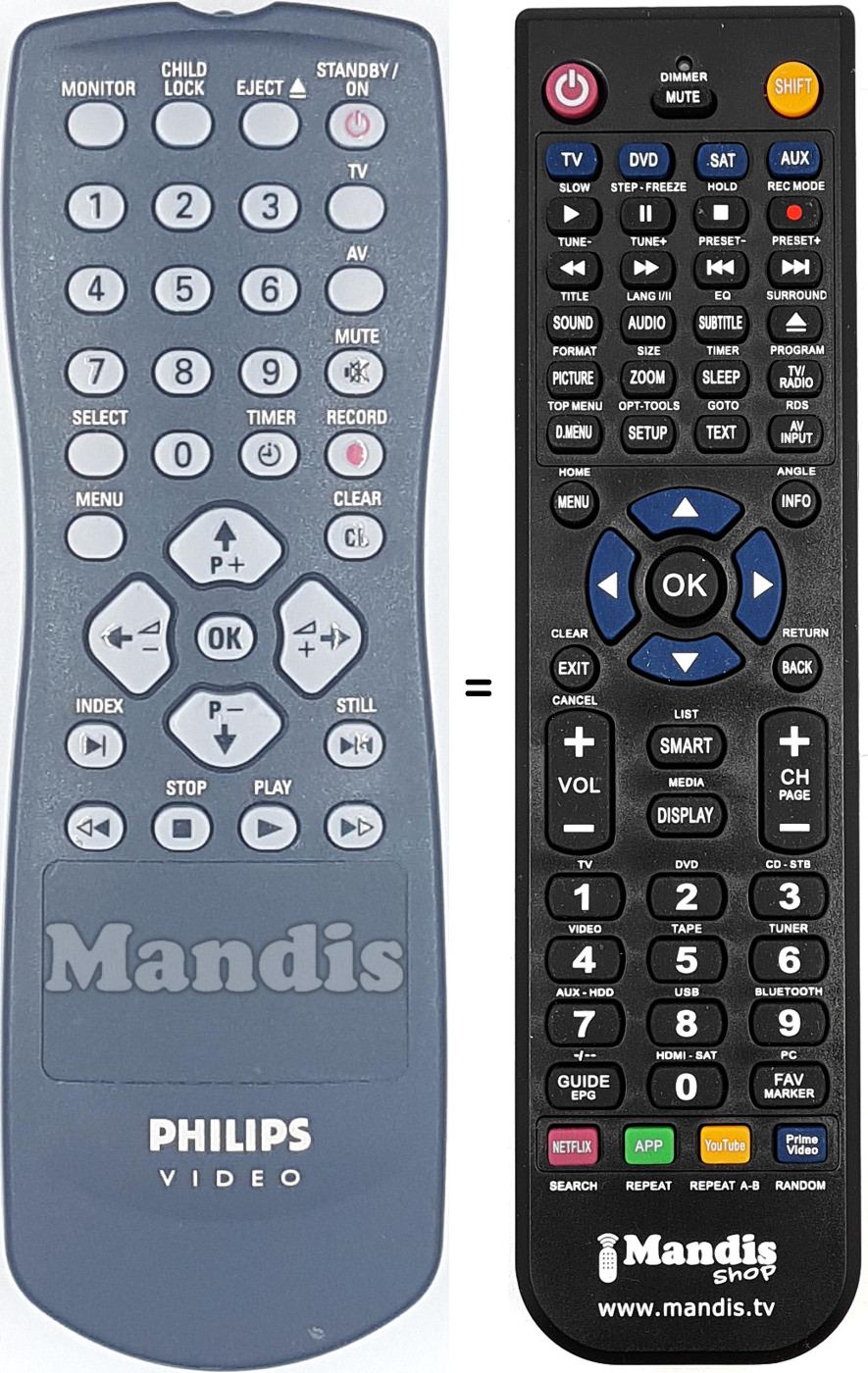 Télécommande équivalente 862266111101