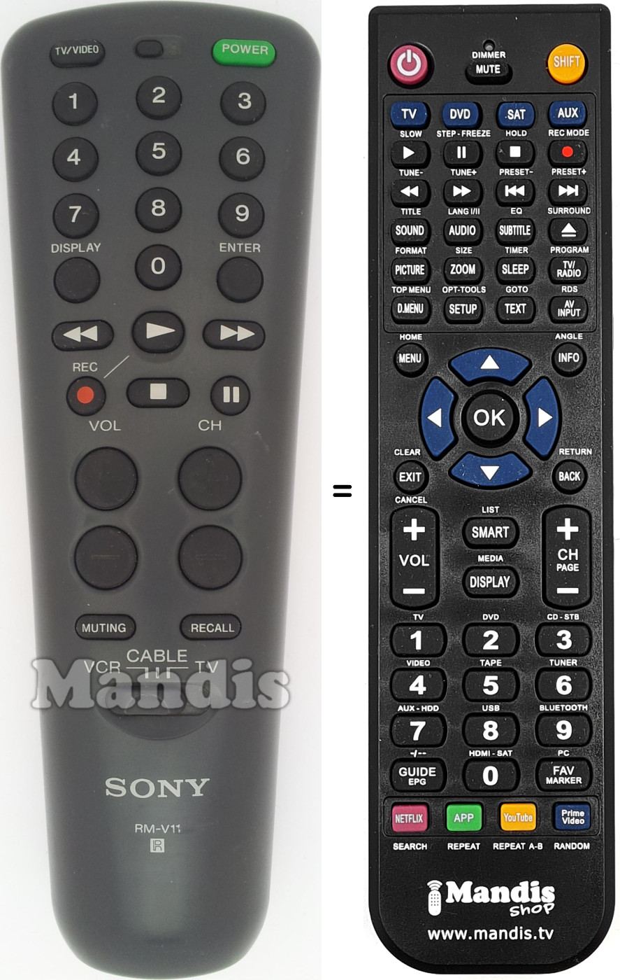 Télécommande équivalente RM-V11T