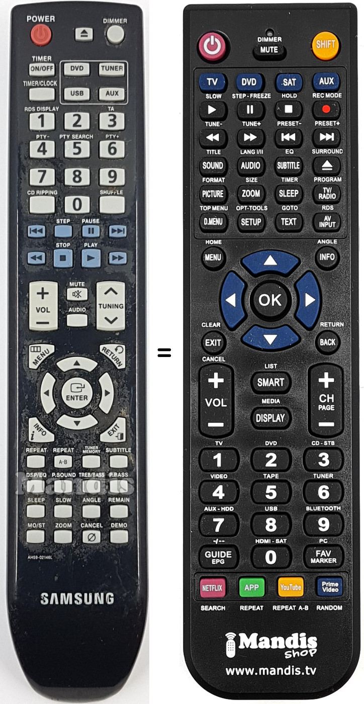 Télécommande équivalente AH5902146L