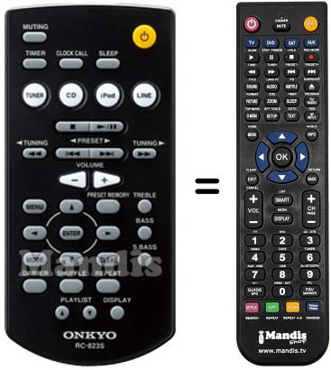 Replacement remote control Onkyo RC823S