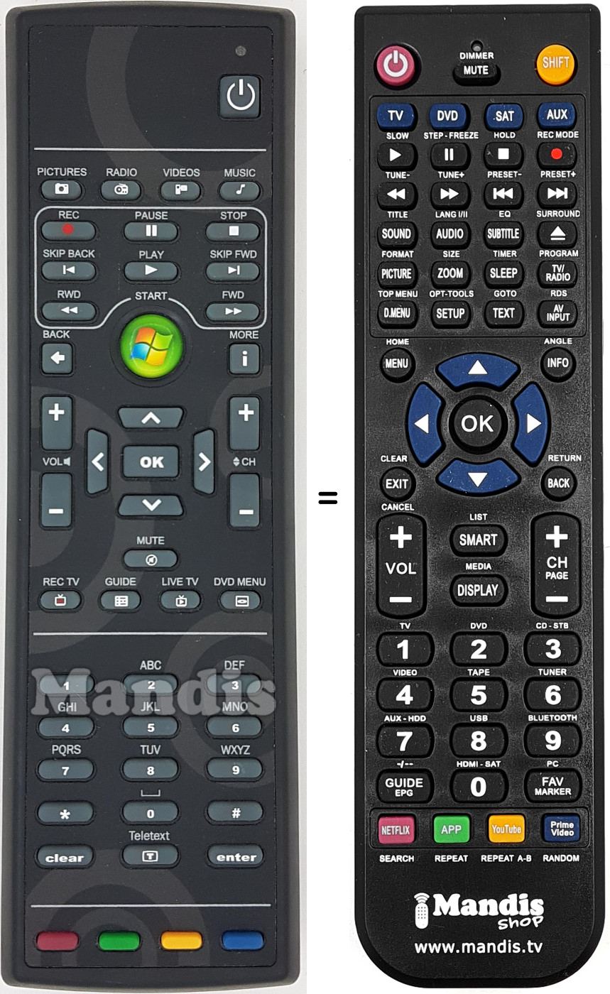 T&eacute;l&eacute;commande &eacute;quivalente RC-118