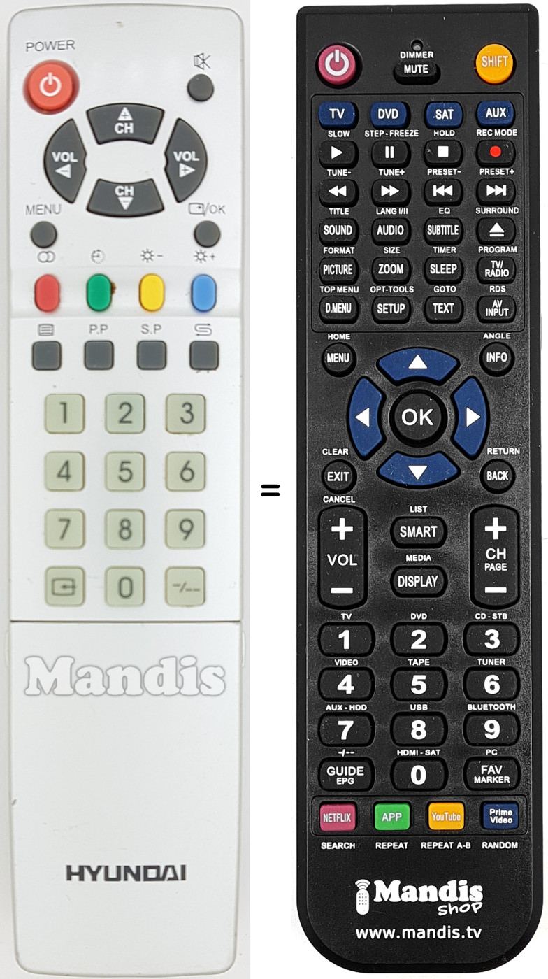 Télécommande équivalente RC-U07-RE