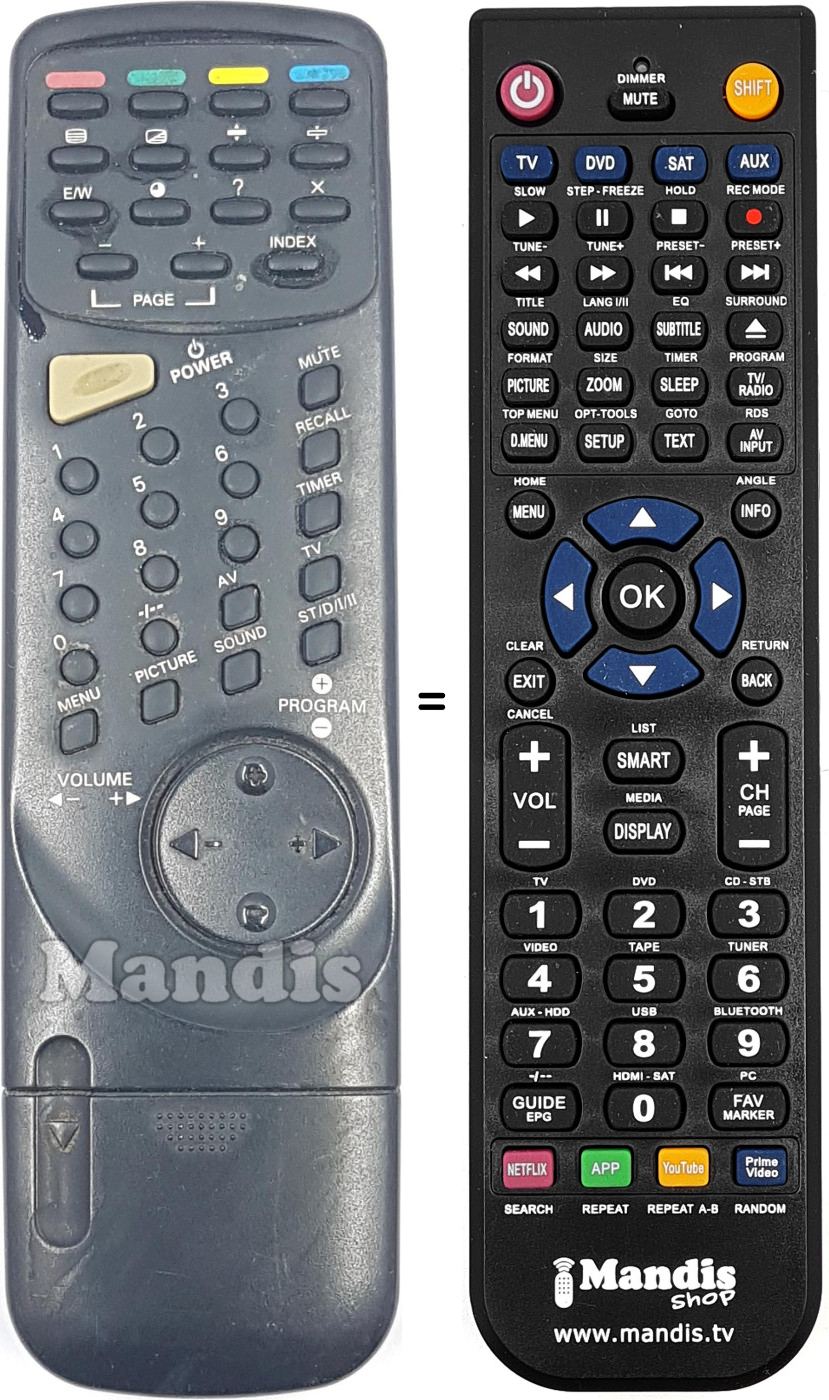 Télécommande équivalente REMCON1556