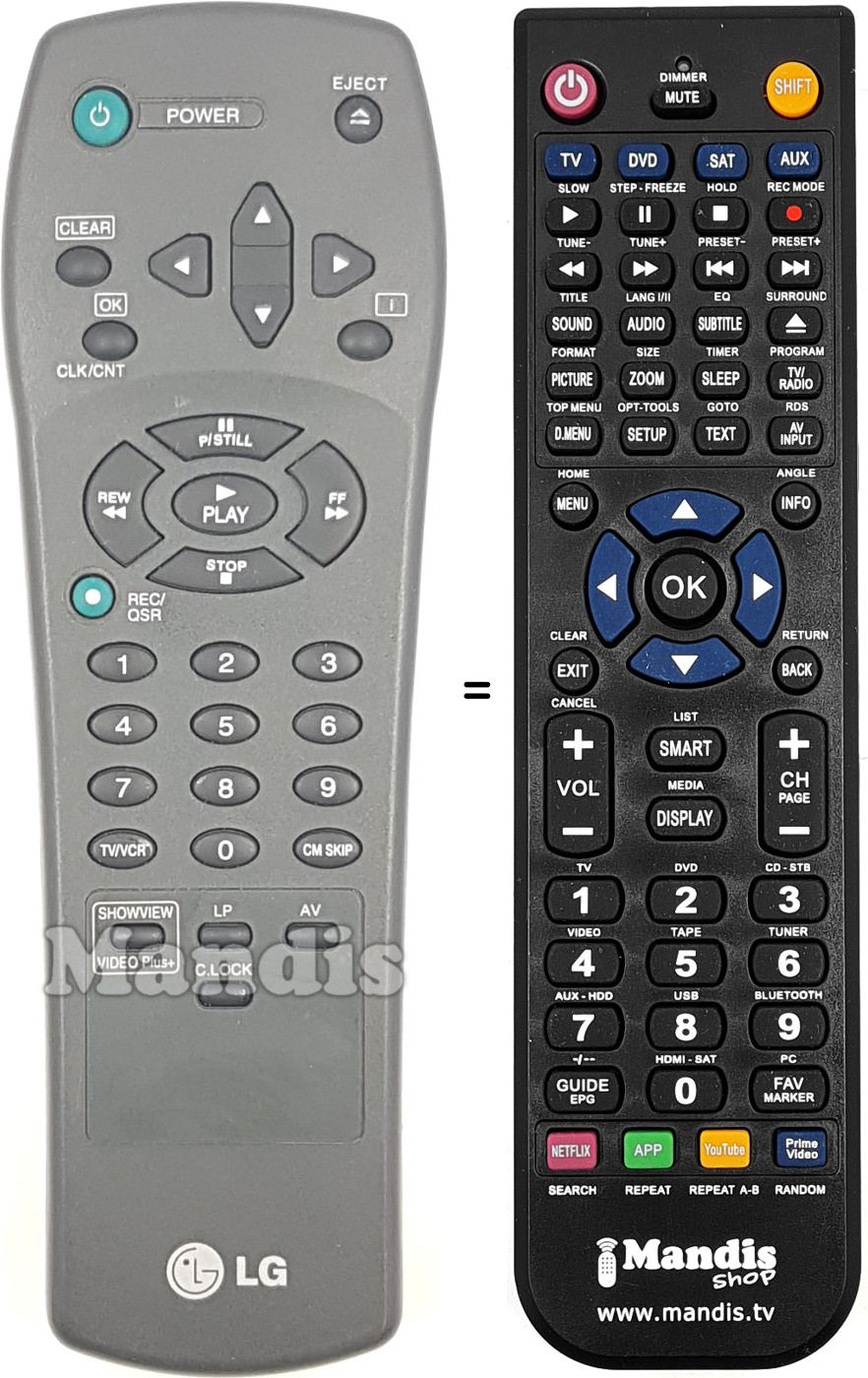 Télécommande équivalente REMCON2069