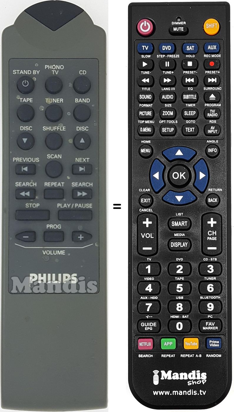 Télécommande équivalente RH6820-01
