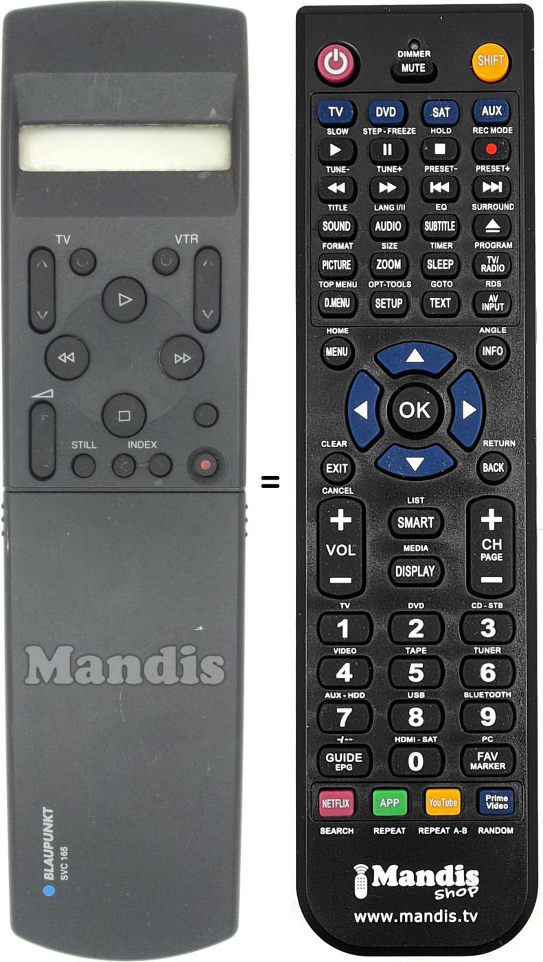 Télécommande équivalente SVC-165