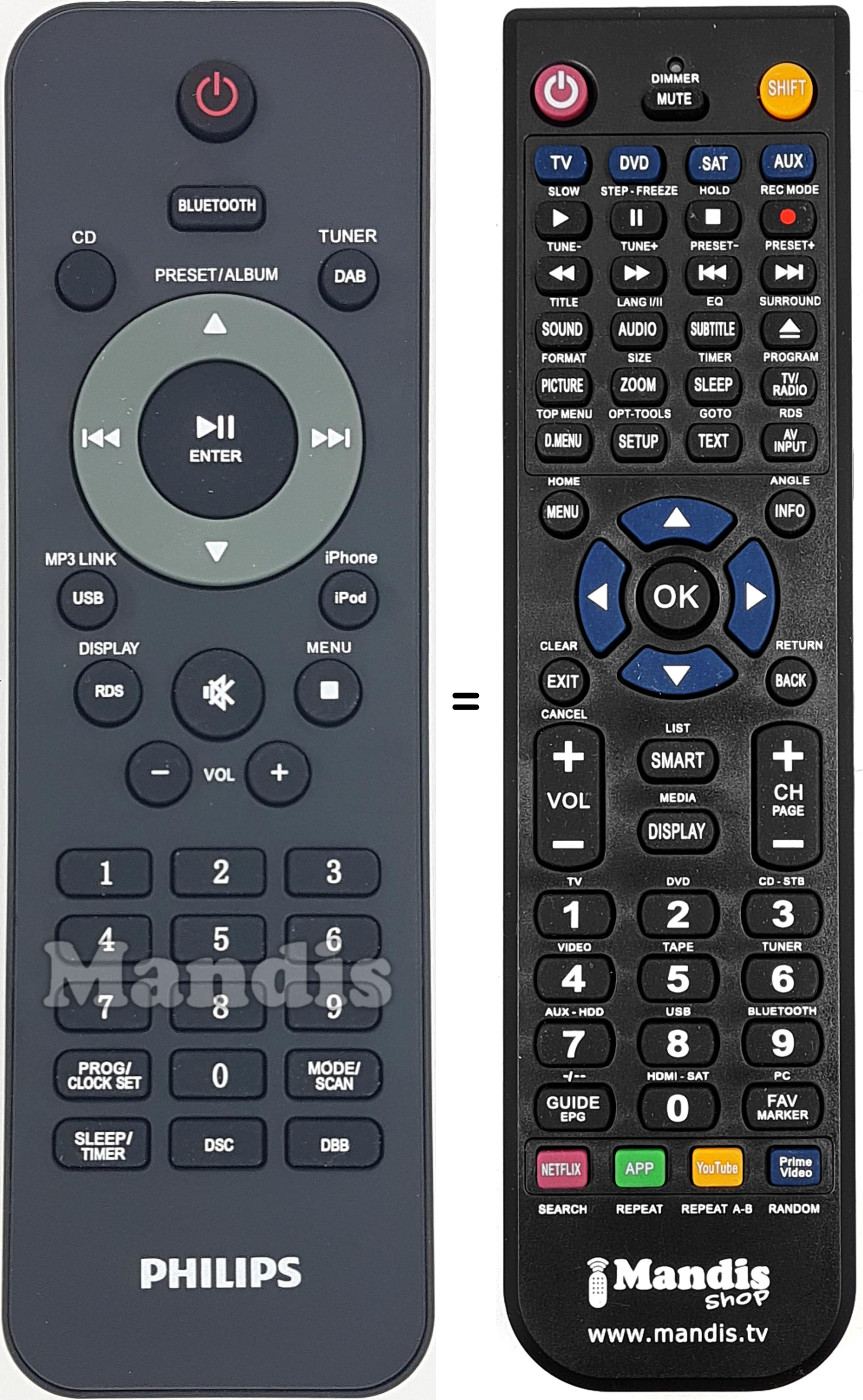 Télécommande équivalente 996510068211
