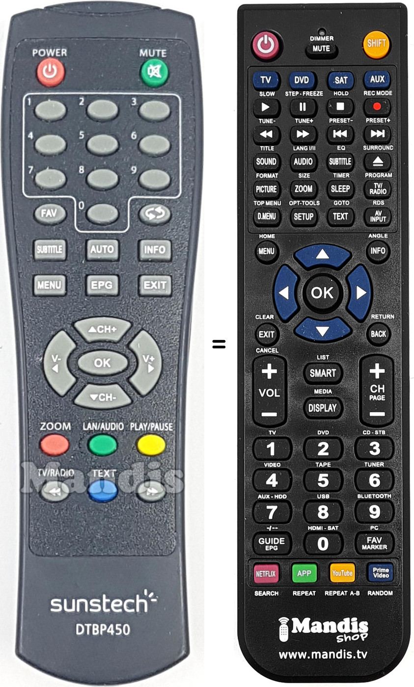 Télécommande équivalente DTBP450