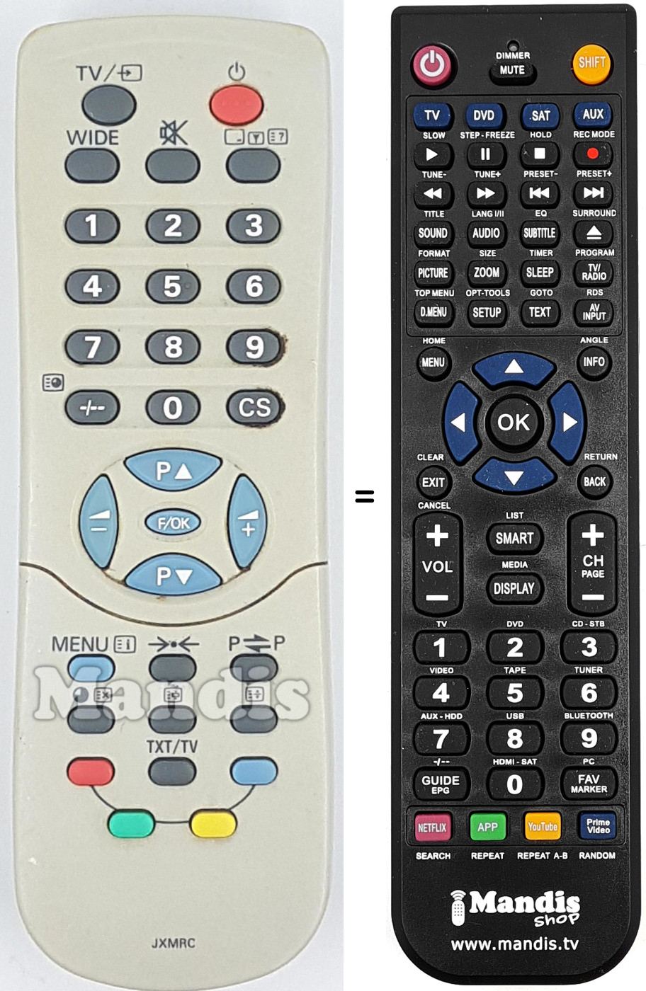Télécommande équivalente JXMRC