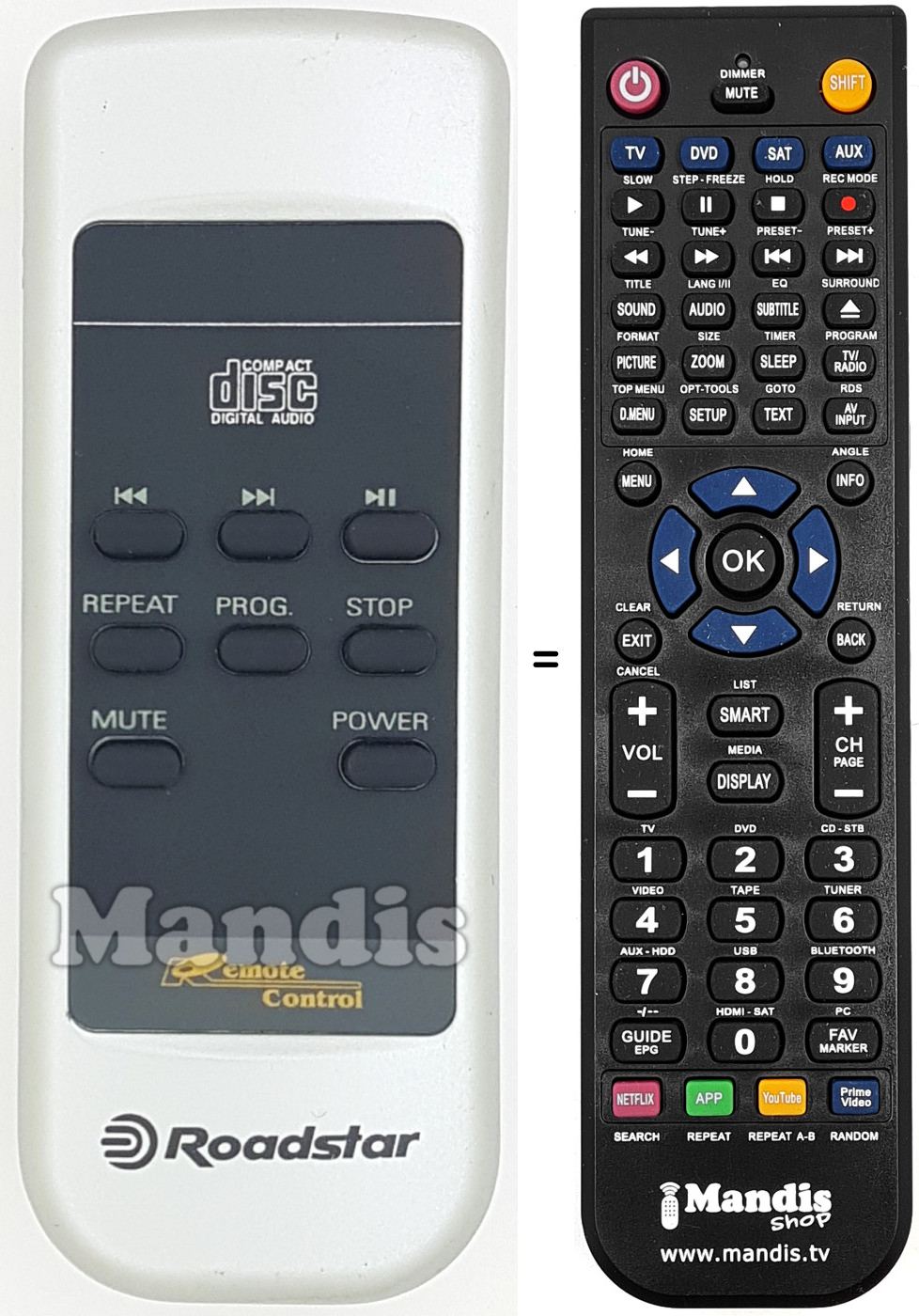 Télécommande équivalente REMCON1657