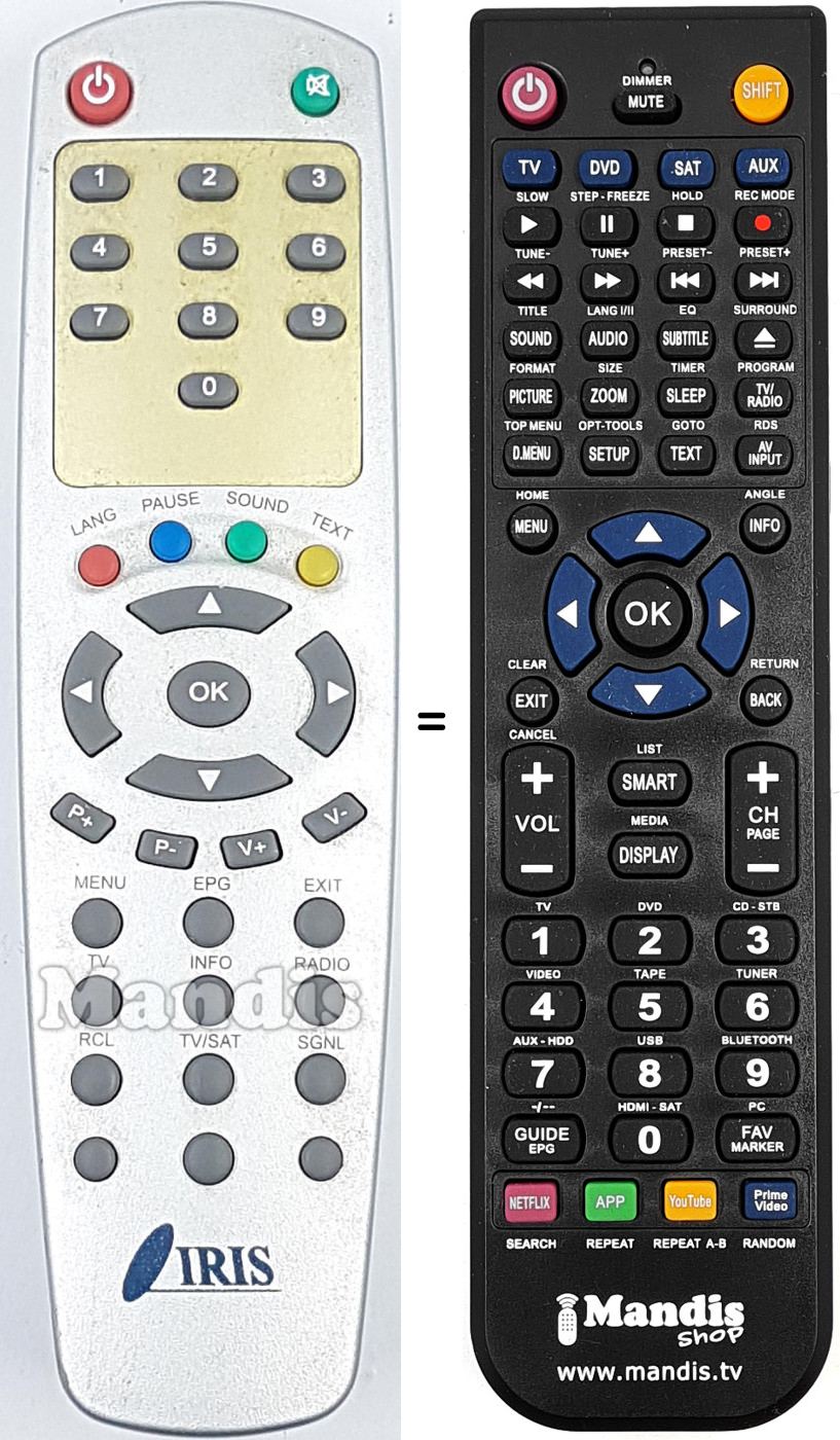 Replacement remote control REMCON1943