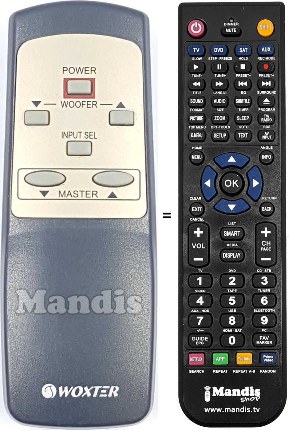Télécommande équivalente REMCON2032