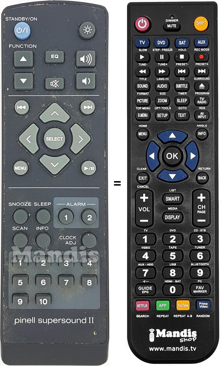 T&eacute;l&eacute;commande &eacute;quivalente SUPERSOUND II