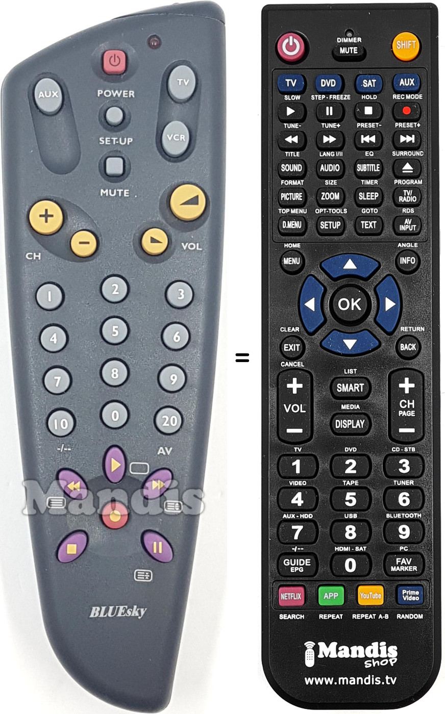 Replacement remote control URC112130B00