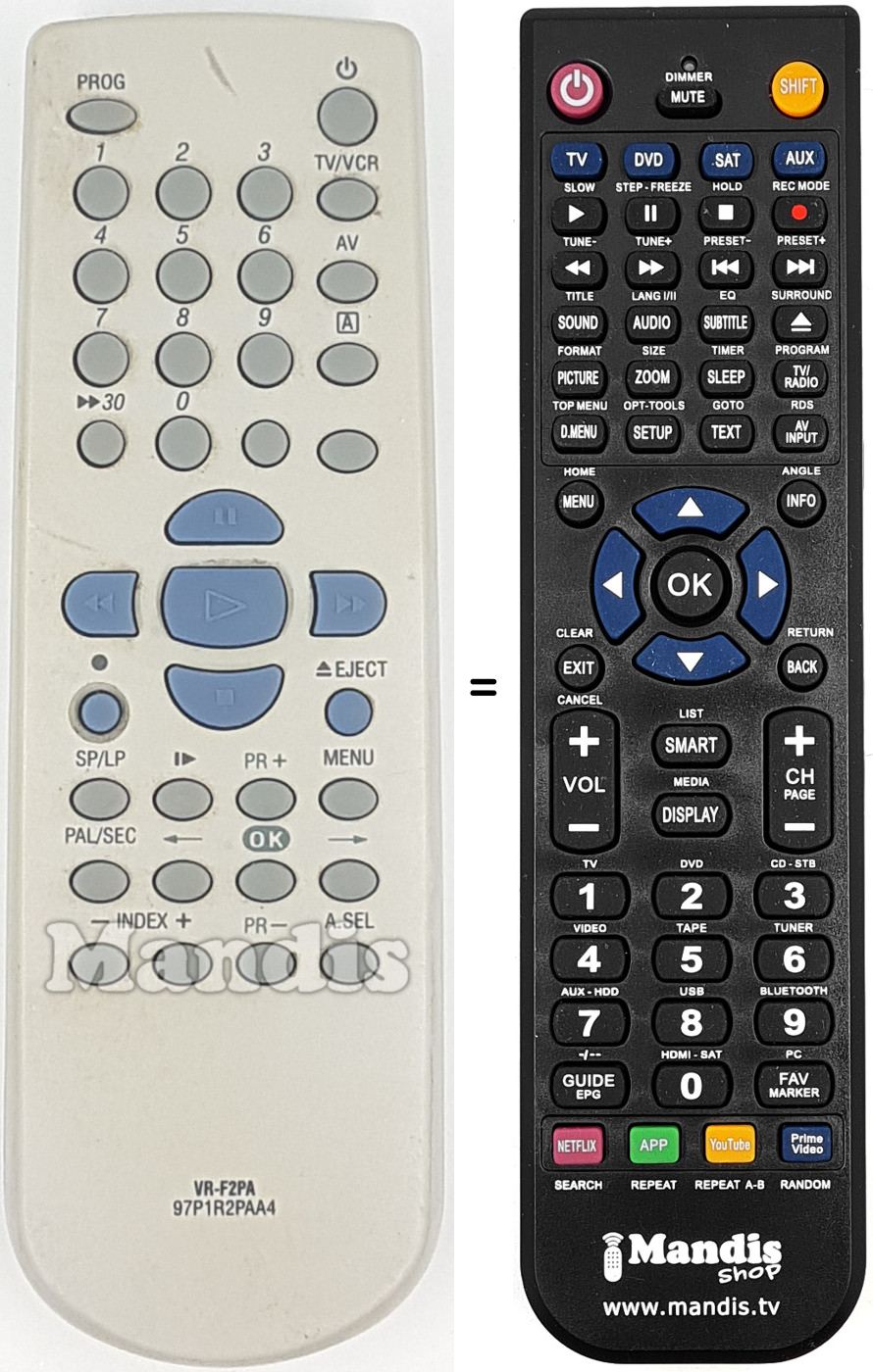 Télécommande équivalente VRF-2PA