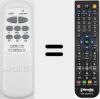 Replacement remote control for REMCON1842