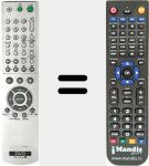 T&eacute;l&eacute;commande pour remplacer RMT-D157P (147772221)