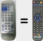 Replacement remote control for AXD7224 (CU-XR056)