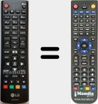 Replacement remote control for AKB74915327