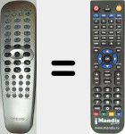 Replacement remote control for CRP64801 (996500028800)