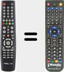 Replacement remote control for L3217HDLED