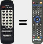 Replacement remote control for RAK-RX416WH