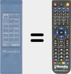 Replacement remote control for RB 7150