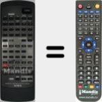 Replacement remote control for RC-TZ87ML