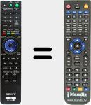 Replacement remote control for RMT-B101P (148020721)