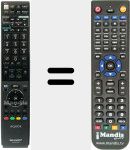 Télécommande pour remplacer GA 959 WJSA (RRMCGA959WJSA)