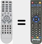 Replacement remote control for TVX220