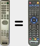Replacement remote control for RM-SR10AV (141812821)