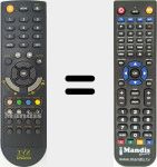 Replacement remote control for TVIX-M3000U