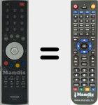 Replacement remote control for CT-873 (ZF9187F)