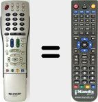 Télécommande pour remplacer GA472WJSA (RRMCGA472WJSA)