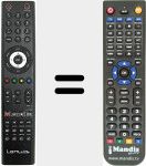 Replacement remote control for HDTV2404