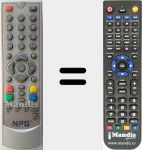 Replacement remote control for R1180